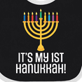 thumbnail image 4 of Inktastic 1st Hanukkah Menorah Childs Boys or Girls Baby Bib, 4 of 4