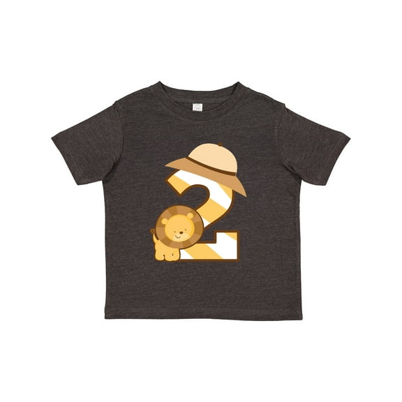 Inktastic 2nd Birthday Safari Lion 2 Year Old Boys or Girls Toddler T-Shirt