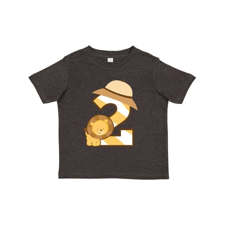 

Inktastic 2nd Birthday Safari Lion 2 Year Old Gift Toddler Boy or Toddler Girl T-Shirt