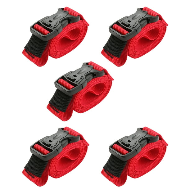 BRIGHTFUFU 5pcs outdoors suministros de nylon hebilla correa equipaje correas de carga correas corbatas