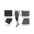 thumbnail image 6 of Little Donkey Andy Women's Quick Dry Capri 3/4 Hiking Lightweight Stretch Water-Resistant Pants Golf Casual Grey S, 6 of 7