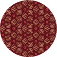 thumbnail image 1 of Ahgly Company Machine Washable Indoor Round Transitional Dark Red Area Rugs, 8' Round, 1 of 7