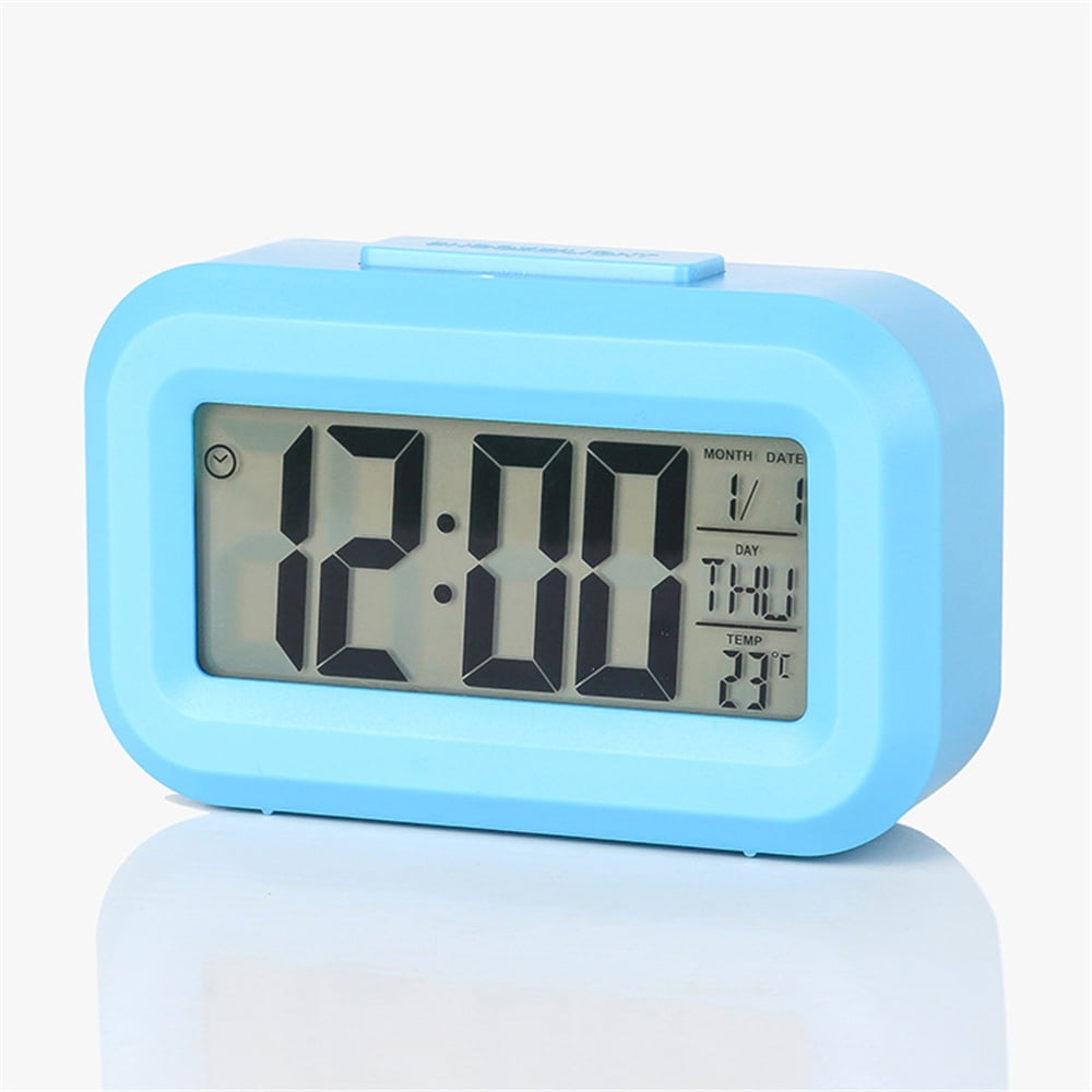 KKMOL Digital Alarm Clocks with Temperature and Humidity Display Built