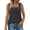 Gray, variant on Htigea Summer Tank Tops for Women Loose Fit Pleated Square Neck Sleeveless Tops Curved Flowy Blue,S