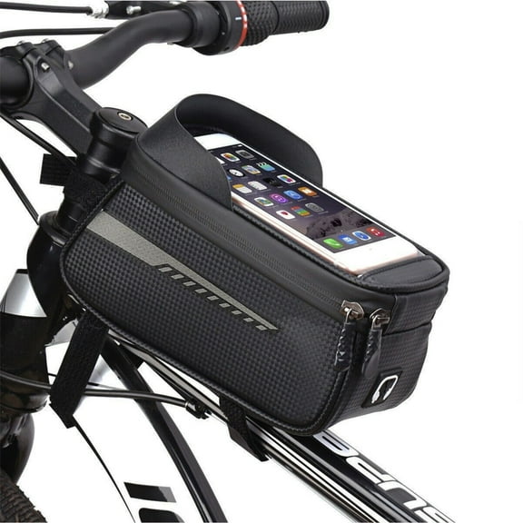 INTBUYING Bicycle Storage Bag Double Zippers Bike Front Beam Bag Waterproof