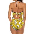 thumbnail image 4 of NICKSUN Maillot de Bain une Pièce pour Femmes Contrôle du Ventre Maillot de Bain Modeste Col en V, 4 of 9