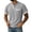 Gray-short sleeve, variant on YFNNUP Tshirt for Mens Waffle Button Up Shirt Lightweight Short Sleeve Shirts Casual Color Block Basic Tops Coffee S