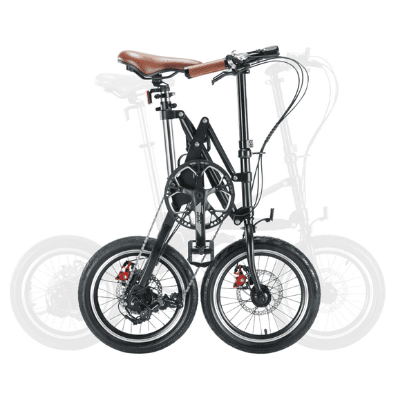 Bike for Women, 16" Foldable Bike for Adults with 1-Second Fold Tech, 33lbs Ultra-Light & 95% Pre-Assembled, Shimano 7-Speed for Commute & Travel