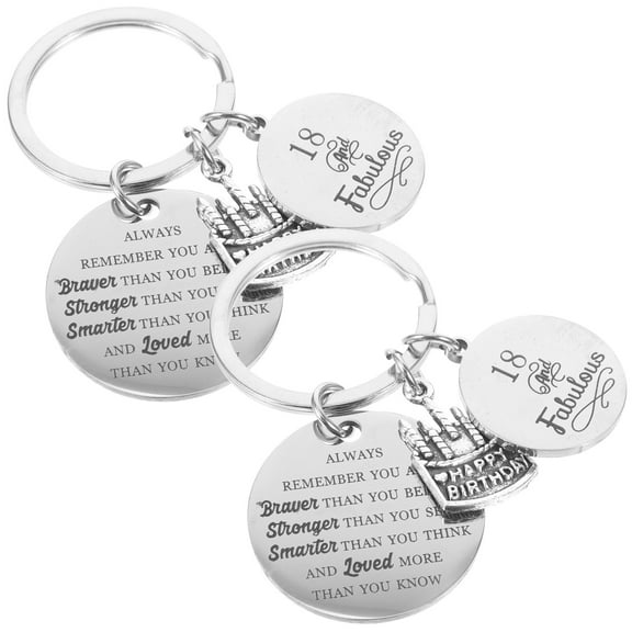 unbranded  2 Pcs Chains 18th Birthday Gift Keychain Convenient