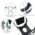 thumbnail image 2 of Patient Transfer Lift Chair, Bathroom Wheelchair Portable car Lift Transport Chair Toilet Commode Chair, Adjustable seat Height, 2 of 8