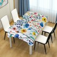 thumbnail image 4 of Yayeee Tablecloths 54" x 54" Rectangle Wrinkle Resistant Party Table Cover, Blue Wildflower Pattern, 4 of 8