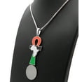 thumbnail image 5 of iJewelry2 Ancient Egyptian Afro-American Colored ANKH Cross with Africa Motif Silver Tone Box Chain Pendant Necklace 18'', 5 of 5
