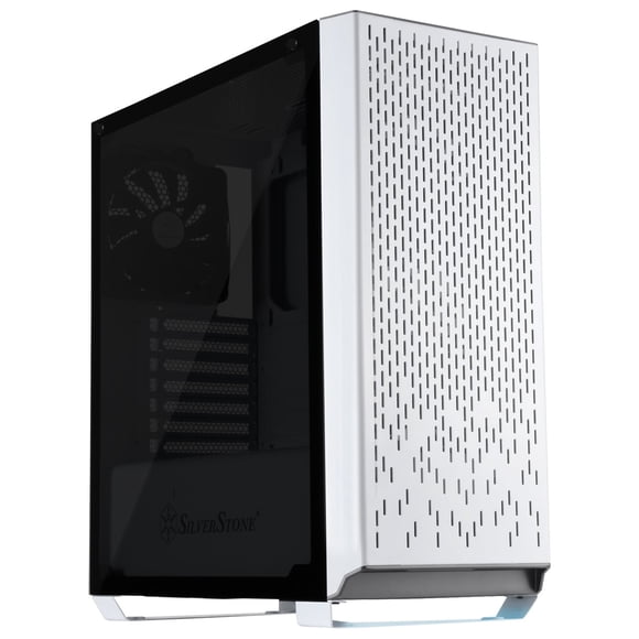Gabinete Torre para Computadora SilverStone SST-PM02W-G con Vidrio Blanco