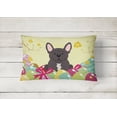 thumbnail image 2 of Carolines Treasures BB6009PW1216 Easter Eggs French Bulldog Brindle Canvas Fabric Decorative Pillow, 12H x16W,, 2 of 3