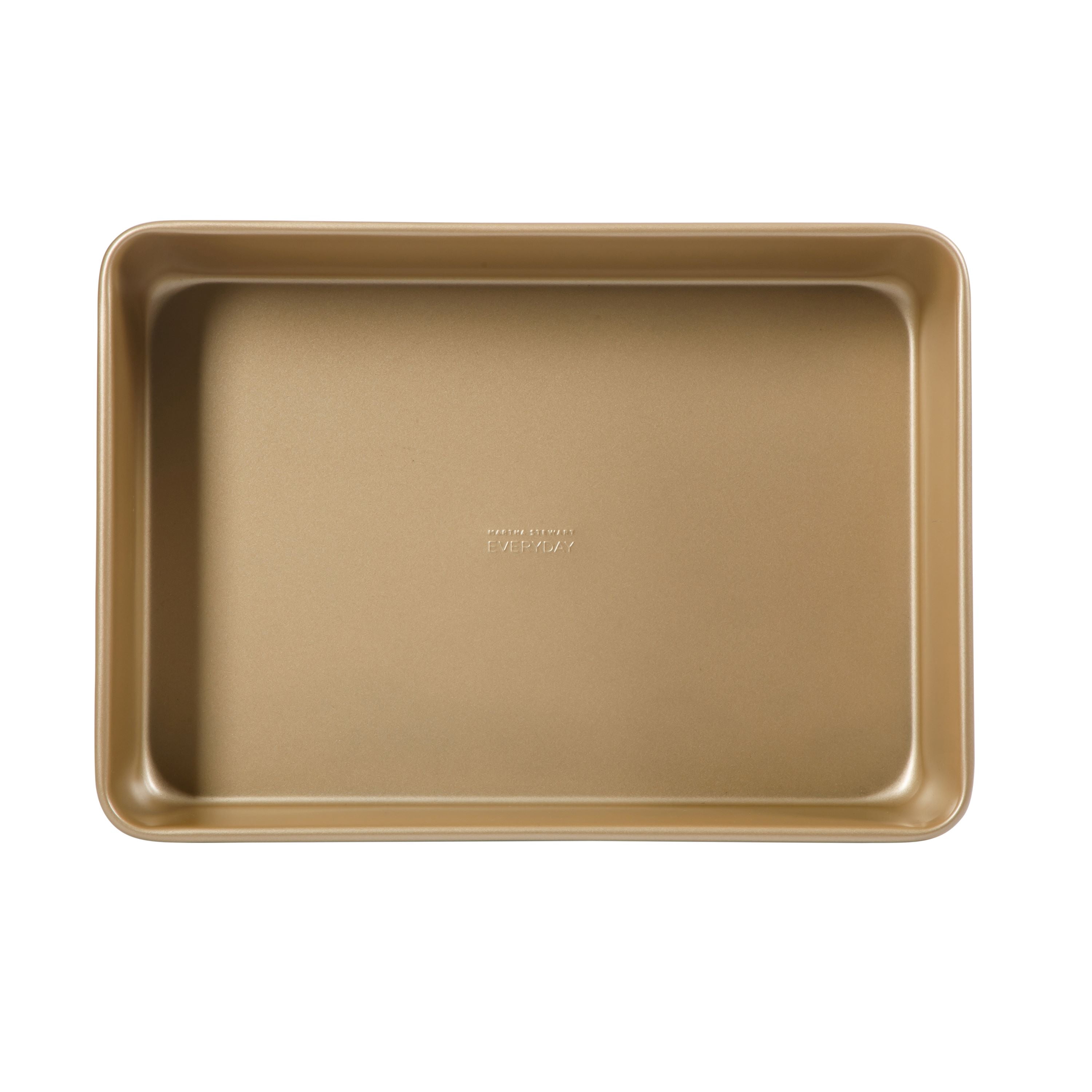 Martha Stewart Everyday 5-Piece Nonstick Carbon Steel Bakeware Set, Oven Safe, Champagne