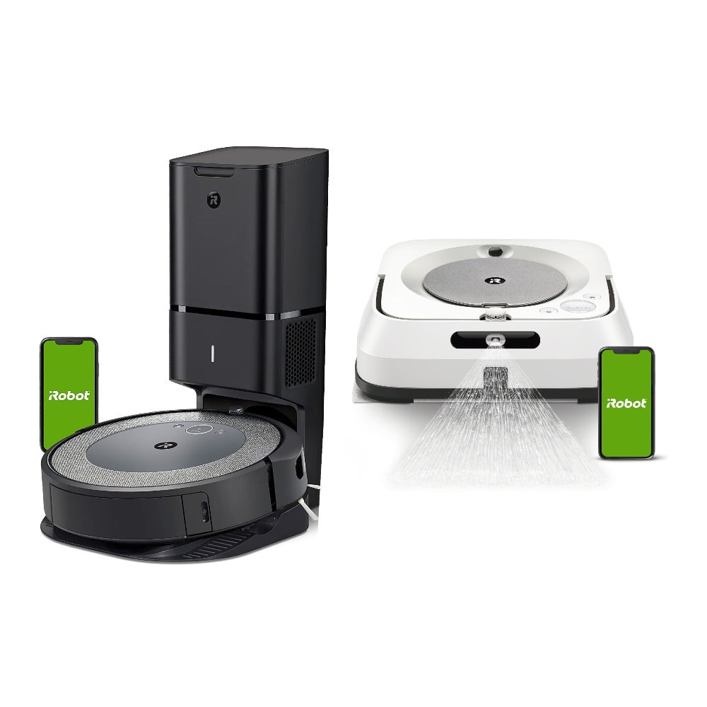 iRobot Roomba i3+ WiFi Connected Robot Vacuum with Braava Jet m6 Robot
