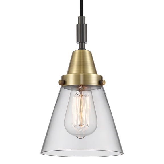 Innovations Lighting 447-1P-G62 Cone 6" Wide Mini Pendant - Black