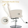 thumbnail image 4 of KIGOTY Barber Chair Reclining Salon Chair for Salonsfor Barbershop Hair Salon Spa Equipment,All Purpose Styling Chair with Heavy Duty Hydraulic Pump,White, 4 of 7