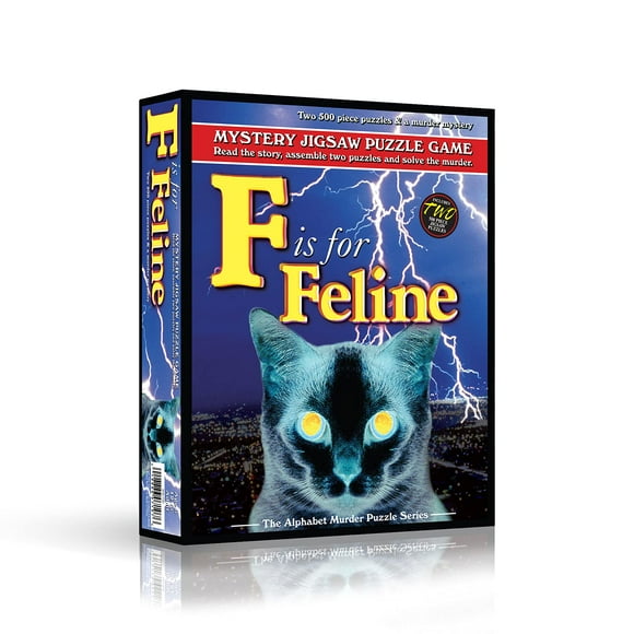 TDC Games Alphabet Mystery Puzzle - F is for Feline - 2 Puzzles - 500 pcs