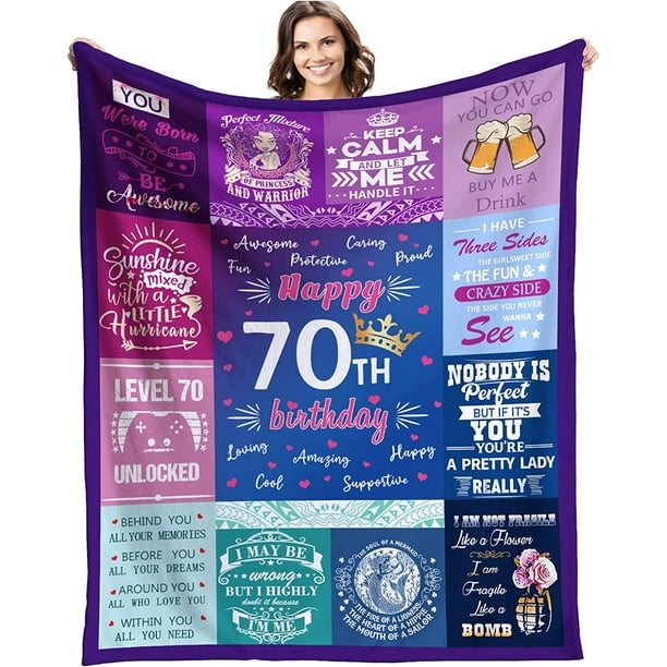 70th Birthday Gifts for Women 70 Year Old Birthday Gifts 70 Year Blanket  Gifts 70th Funny Gift Idea 70th Birthday Gift Ideas Gifts for 70 Year Old  Female Women Girl Bestie Sister (