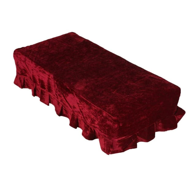 Funda de piano para taburete doble Hugo Cubierta del banco del taburete del piano Vino Rojo 750x350mm