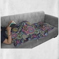 thumbnail image 6 of Navy and Blush Soft Flannel Fleece Blanket, Old Fashioned Eastern Floral Paisley Motif Vintage Oriental Elements, Cozy Plush for Indoor and Outdoor Use, 50" x 70", Pink Blue Yellow, by Ambesonne, 6 of 6