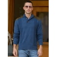 thumbnail image 3 of Iceglad Men's Knit Pullover Sweater Casual Long Sleeve Stand Collar Button Knitted Sweaters, 3 of 8