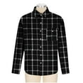 thumbnail image 5 of Atogsazn Mens Plaid Shirts Casual Button Down Long Sleeve Shirt with Pocket Workout Tops Outfit White XL Fashion, 5 of 5