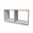 thumbnail image 2 of Repisa Doble en Cubo de  | Color Blanco | 56x28x6 cm | Moderna y Espaciosa, 2 of 4