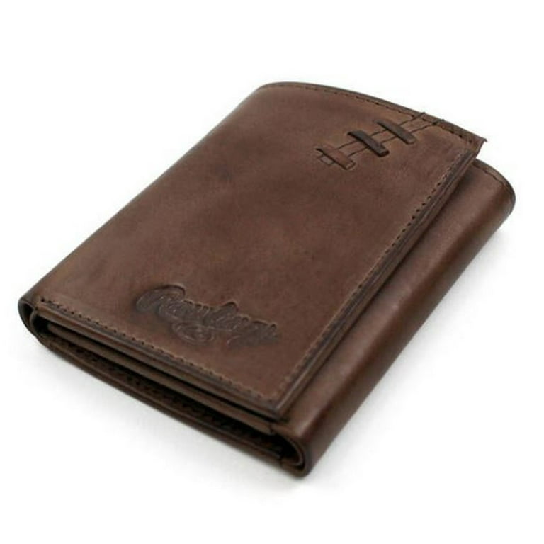 Rawlings Baseball Stitch Leather Trifold Wallet