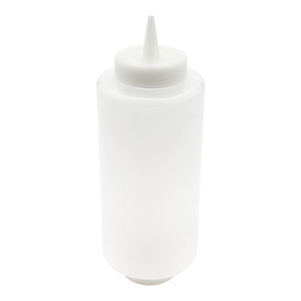 First In First Out 32 oz Clear Plastic Squeeze Bottle Refill Lid