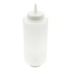 First In First Out 32 oz Clear Plastic Squeeze Bottle - Refill Lid, Precision Tip - 9 1/2" x 3 1/2" x 3 1/2" - 1 count box