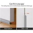 thumbnail image 3 of Weather Stripping for Doors&Windows, 118" Self-Adhesive PU Foam Seal Strip - Soundproofing, Insulation, Door Sweep for Interior Doors (Gray), 3 of 6