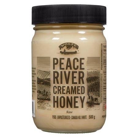 Peace River Unpasteurized Pure White Honey  500g/17.6 oz.  Jar
