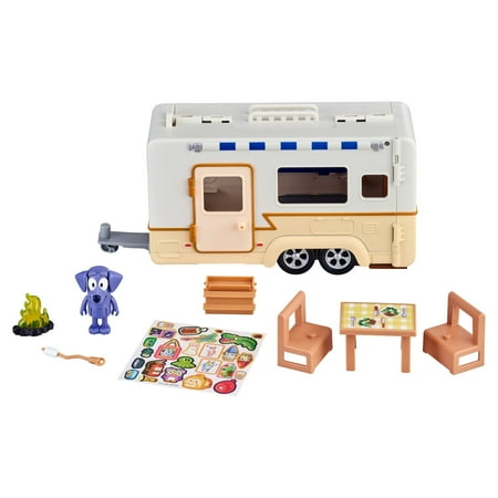 UPC: 0630996130865 | Bluey Campervan Playset with Jean Luc 8 pc Preschool 3+
