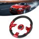 thumbnail image 4 of Akozon Volante Volante de coche de carreras de 320 mm / 12,5 pulgadas con botón de bocina Pieza modificada universal de de color rojo Khall 1.6162E+12, 4 of 6
