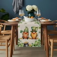 thumbnail image 2 of St. Patrick's Day Table Runner - 72 Inch Long, Kitchen Dining Table Runner Dresser Scarves, Green Gnomes Lucky Shamrocks Vintage Farmhouse Decor for Coffee Tables Wedding Party Banquet, 2 of 8
