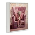 thumbnail image 4 of Stupell Industries Baby Cow in Pink Chair Animals & Insects Painting White Framed Art Print Wall Art, 24 x 24, 4 of 10