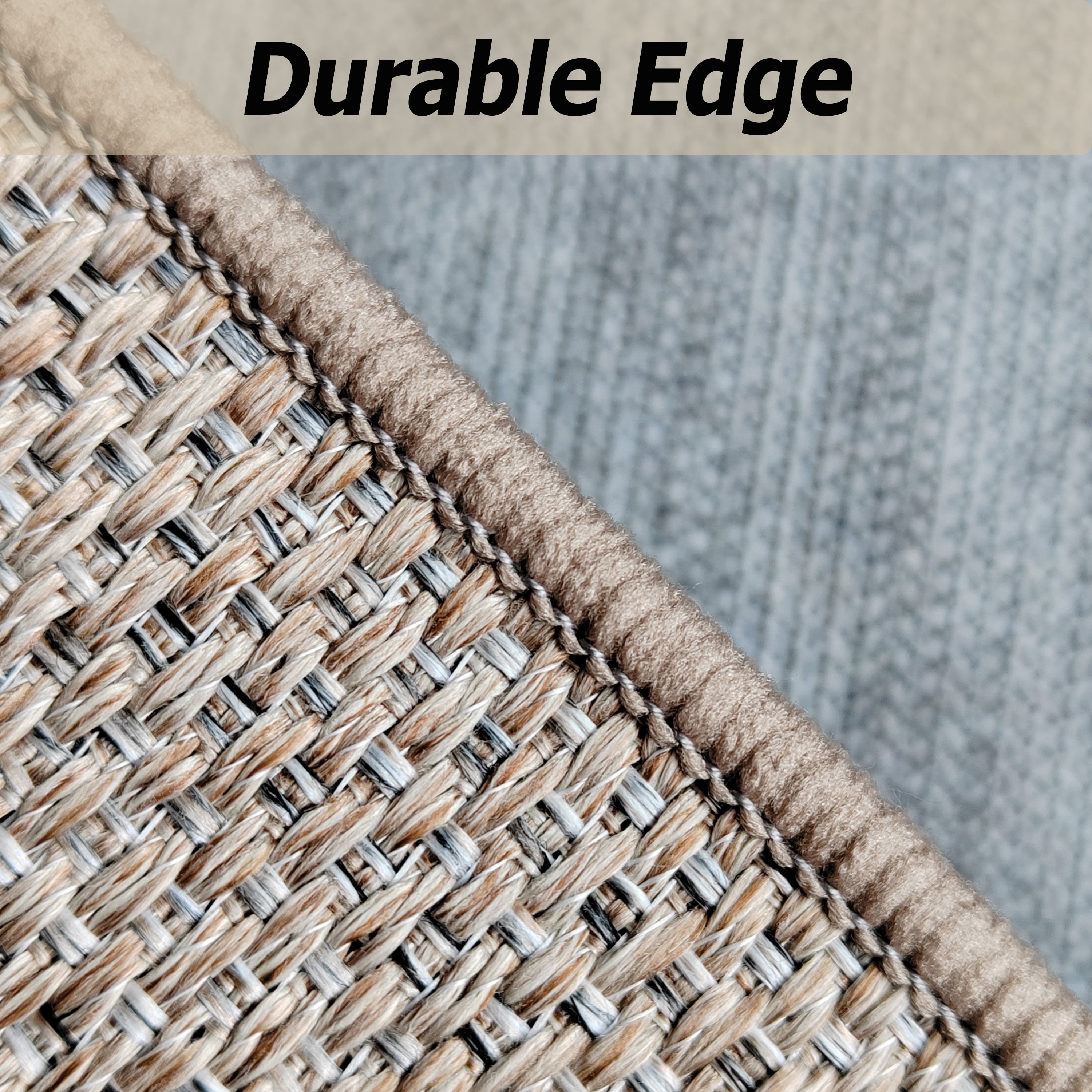 Artnice Easy Jute Indoor Outdoor Rugs, Washable Checkered Rugs Plaid Rugs, 3x5 Area Rugs for Living Room, Non Slip Carpet Mats for Home Décor