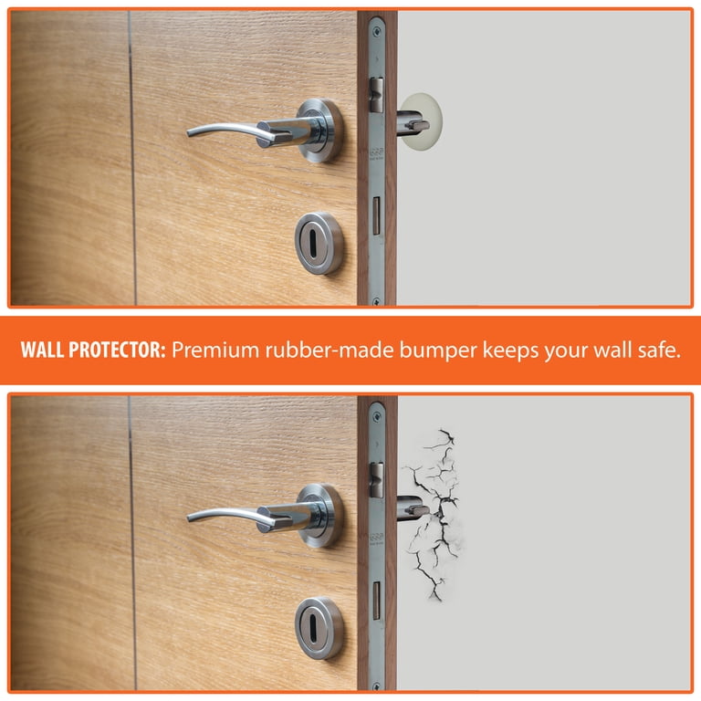 8-Pack 1.6" Silicone Door Stopper Wall Protectors – Self-Adhesive Round Bumpers With Strong 3M Adhesive – For Door Handles, Knobs, Cabinets, And Furniture – Impact-Absorbing & Noise-Reducing