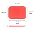 thumbnail image 2 of Excellante 14" x 17.75" rectangular plastic fast food tray, red, comes in each, 2 of 3