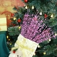 thumbnail image 5 of Artificial Glitter Berry Stem Ornaments, 20 Inches Fake Christmas Picks Decorative Glitter Sticks for Christmas Tree DIY Wreath Crafts Gift Fireplace Holiday Home Decor (Purple), 5 of 7