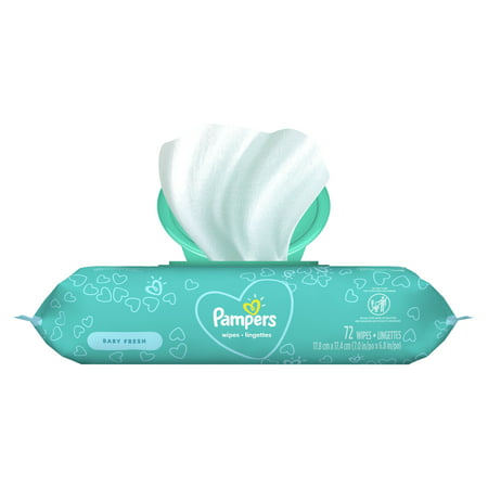 Pampers Baby Wipes, Baby Fresh Scented, 1X Pop-Top Packs, 72 Count