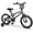 Black, variant on OLAKIDS Kids Bike, 12 14 16 18 Inch Toddler Children BMX Bicycle with DIY Drawing Board Training Wheels Adjustable Seat Handbrake Coaster Brake Safety Bell