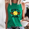 thumbnail image 2 of Birdeem Womens Summer Baseball Printed Sleeveless Round Neck Tank Top Round Neck Tank Top, 2 of 12