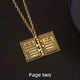 thumbnail image 5 of Collar dorado con diseño de libro giratorio de hip hop, personalizado y moderno., 5 of 6
