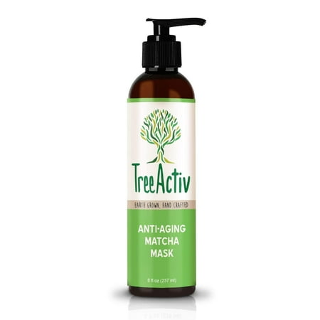 TreeActiv Anti-Aging Matcha Mask | Skin Tightening | Pore Reducing | All Natural Face Mask for Crows Feet, Wrinkles & Fine