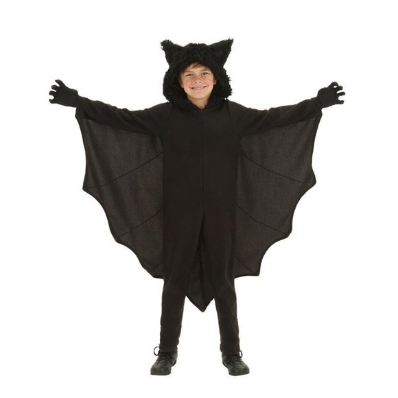 SUNSIOM Kids Halloween Bat Costume Zipper Hooded Jumpsuits and Gloves for Toddler Role-Playing Party Cosplay Outfit