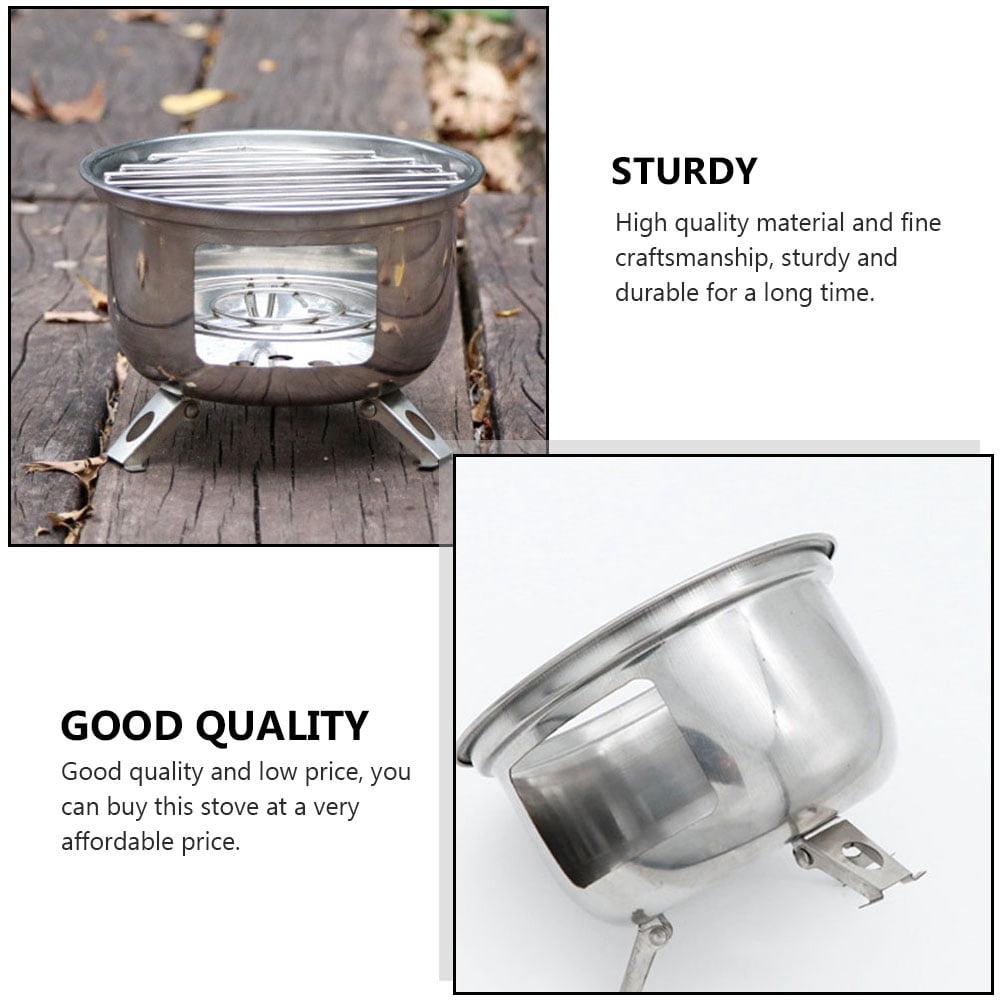 TAILTOSS Outdoor Stove Portable Camping Grill Stainless Steel 1 Set 6.0X6.0in