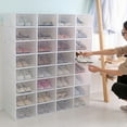 thumbnail image 2 of 1Pack Storage Shoe Box White Plastic Stackable White, 2 of 6